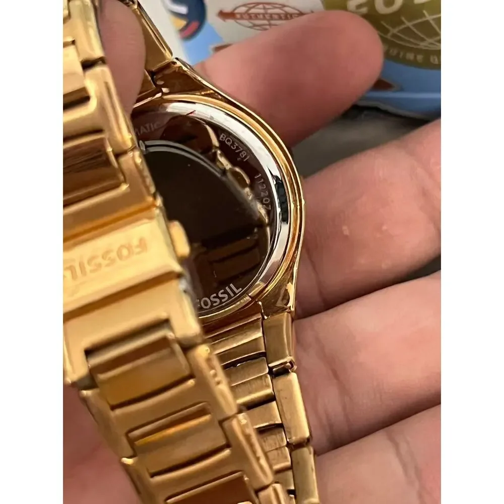 Fossil BQ3781 Eevie Automatic Skeleton Rose Gold Stainless Steel Ladies Watch